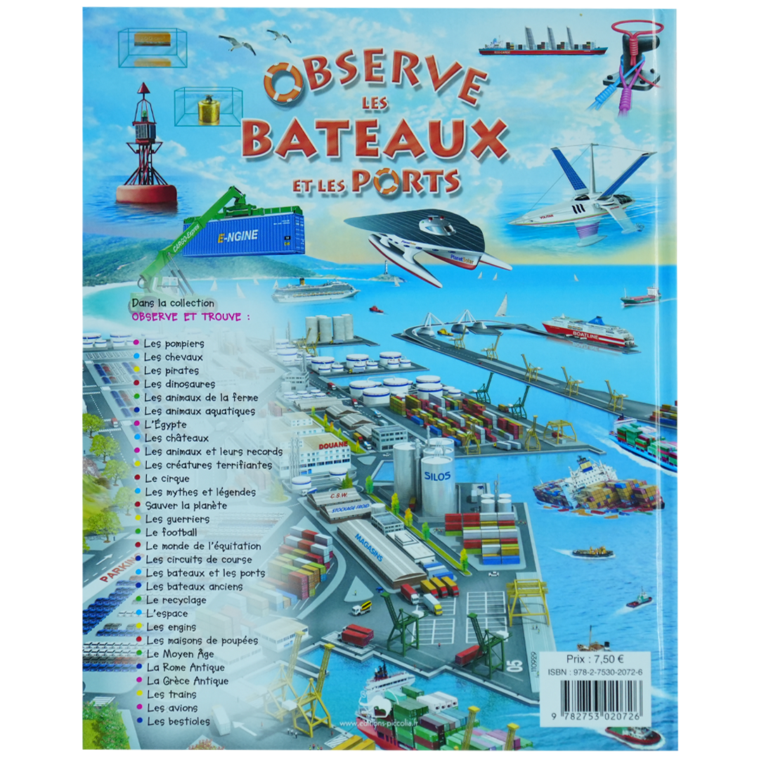 Observe les bateaux et les ports