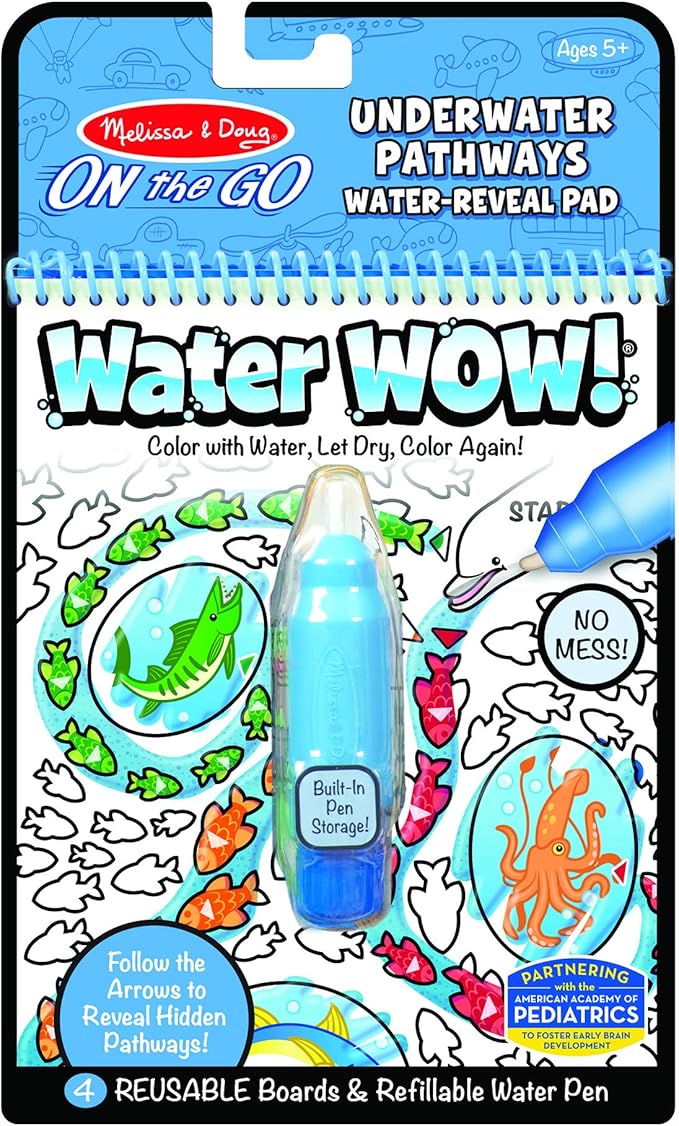 Water Wow Underwater Pathways | Activity Pad | Travel | 3+ | Gift for Boy or Girl