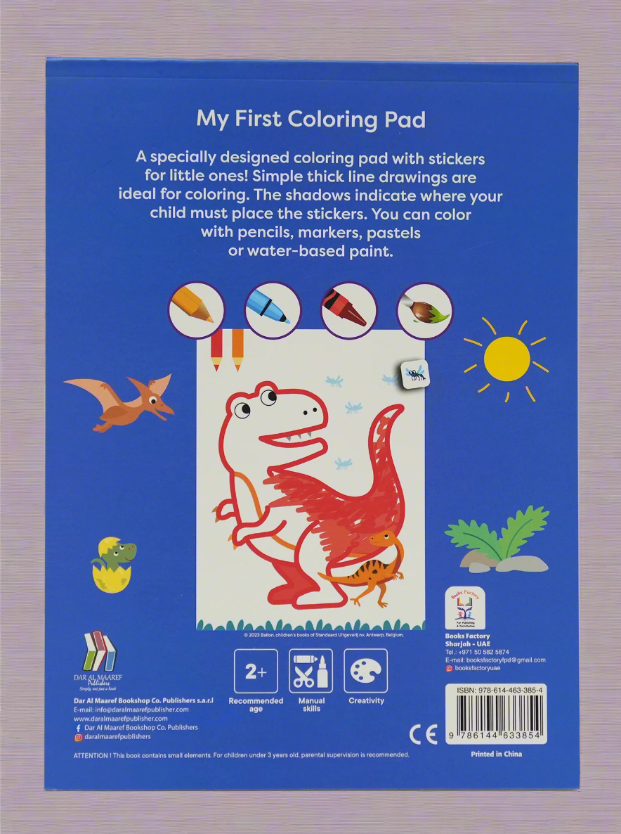 My First Coloring Pad Dinosaures 2+