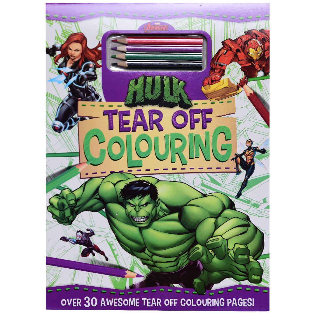 Marvel Avengers Hulk: Tear Off Colouring