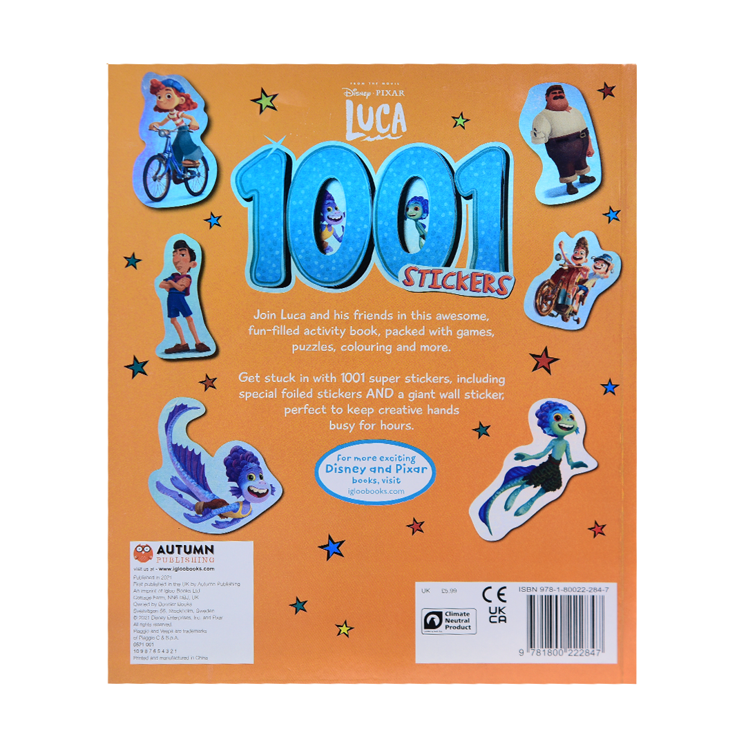 1001 Stickers DCFC Disney Disney Pixar Luca: 1001