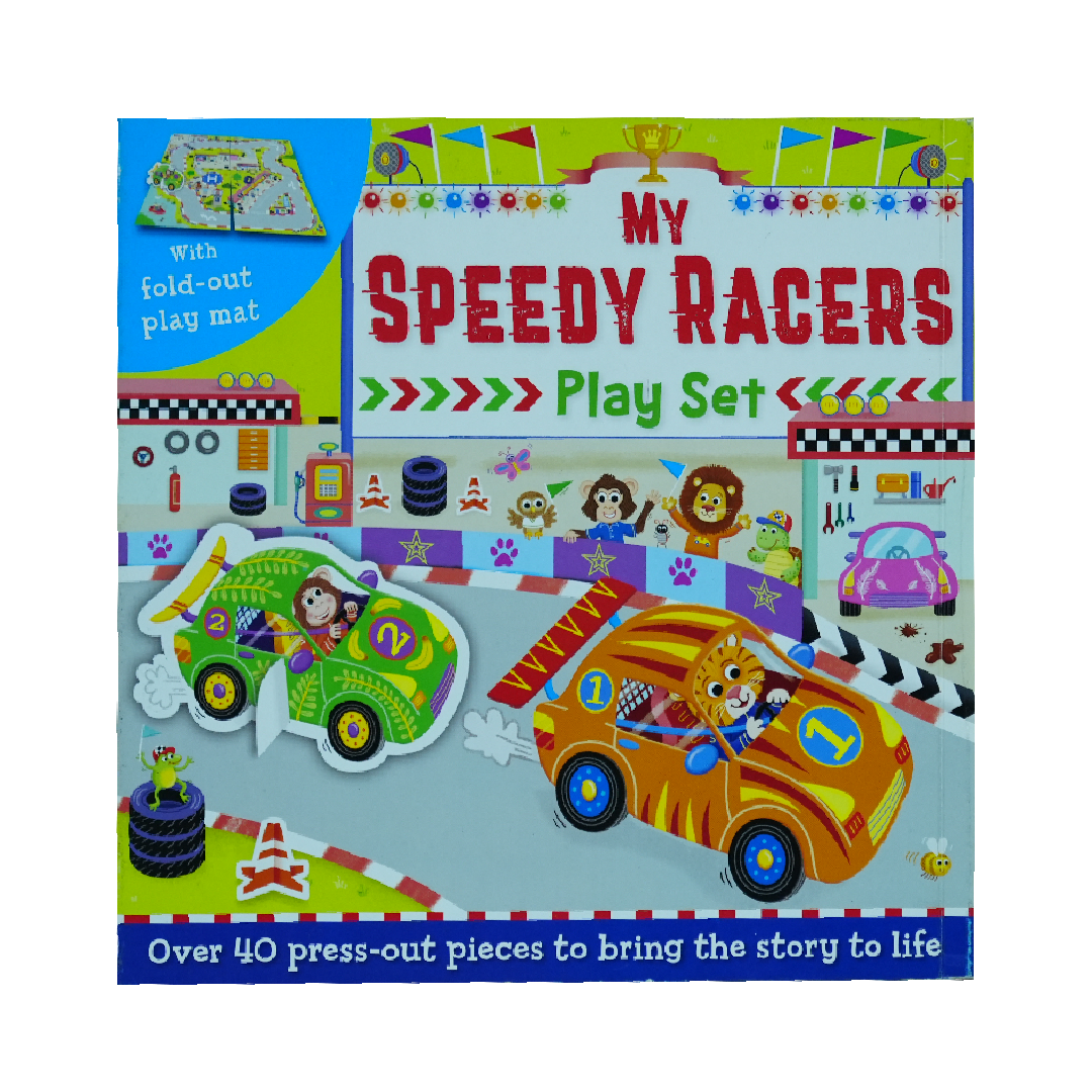 My Speedy Racers Play Set - Press Out And Play Board