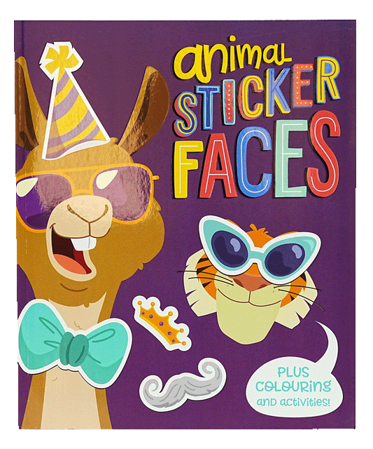 Animal Sticker Faces PLUS Colouring And Activities