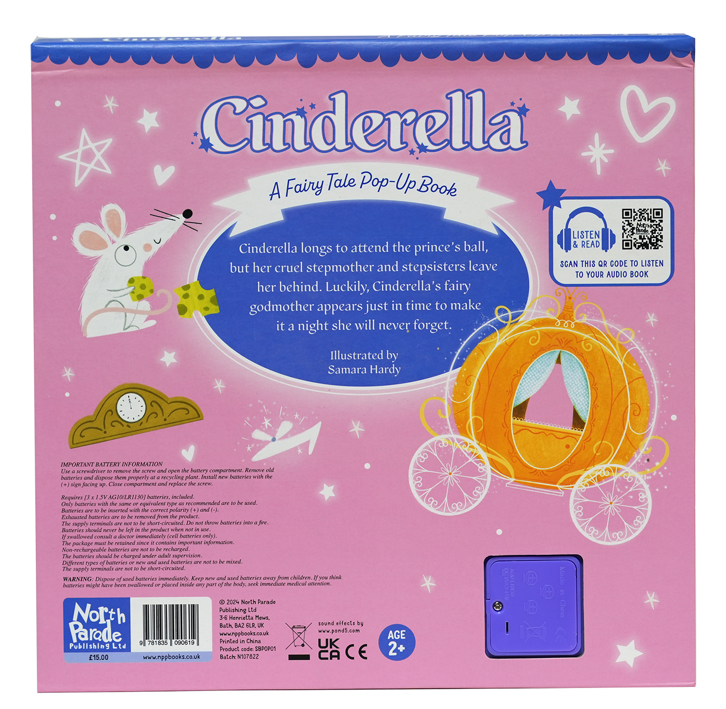 POP-UP SOUND BOOK - CINDERELLA