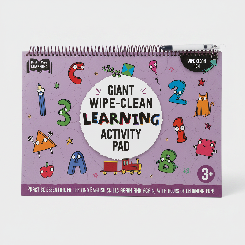 Gaint Wipe-Clean Learning Activity Pad 3+