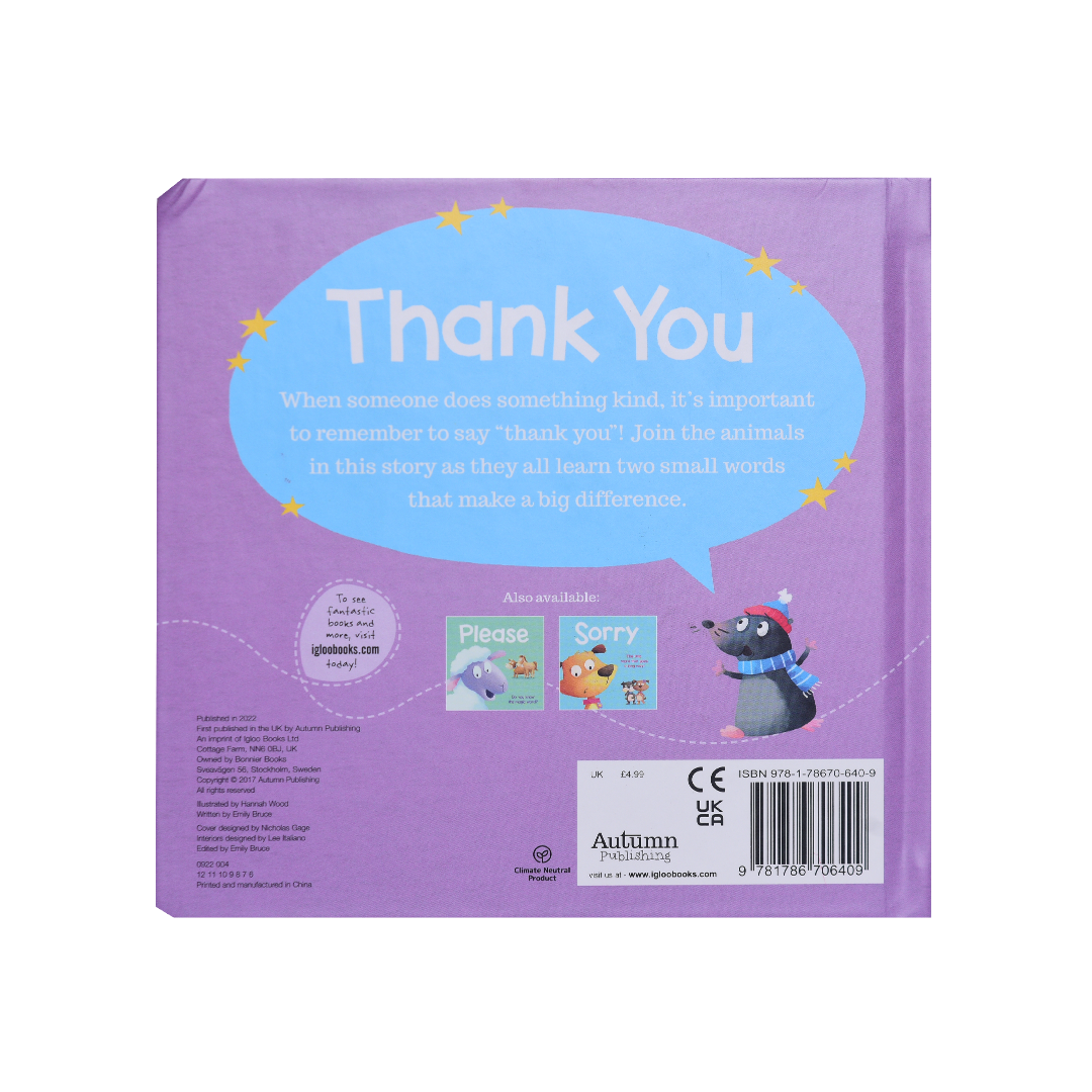 Manners Board Books - Thank You