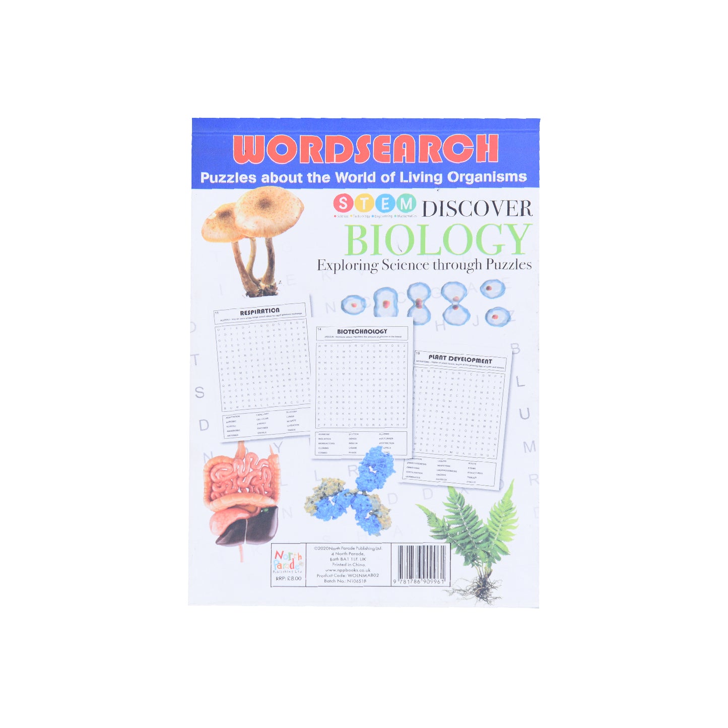 Wolnmab02alm''24'' Wol Wordsearch Book - Biology